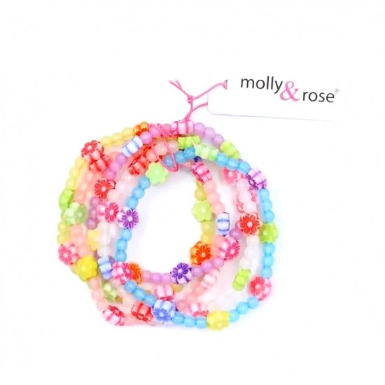 Frosted Bead & Daisy Bracelets (ACC2197) (6ct) RRP £2.79