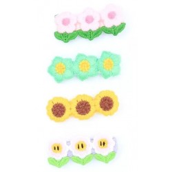 Embroidered Flower Hair Clip (ACC8599) (6ct) RRP £1.59