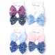 Pair of 4.5cm Fabric Bow Clips (ACC8771) (4ct) RRP £2.49