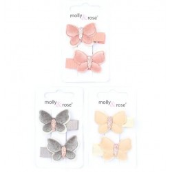 Small Velvet Butterfly Hair Clip 2-pack (ACC8769) (6ct) RRP £2.49