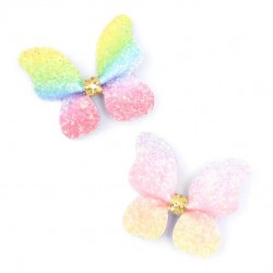 Rainbow Glitter Butterfly Hair Clips (ACC8839) (6ct) RRP £2.49