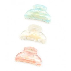 Acrylic Pearlised 6.5cm Hair Clamps (ACC8850) (3ct) RRP £3.49