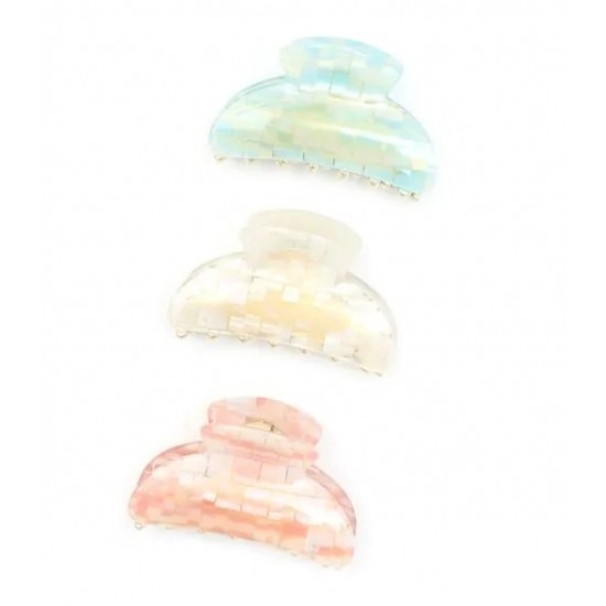 Acrylic Pearlised 6.5cm Hair Clamps (ACC8850) (3ct) RRP £3.49