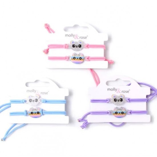 Cat and Panda Elastic Charm Bracelets (2028) (6ct) RRP £2.99