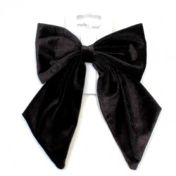 Large Black Velvet Bow Barrette Clip (ACC9211) (3ct) RRP £5.99