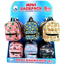 Mini Backpacks with Clip on Hooked CDU (36ct) RRP £4.99