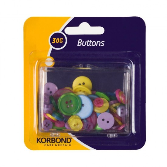 Korbond 30g Craft Button Pack (4ct) (110164) RRP £3.49