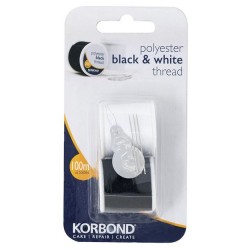 Korbond 2-piece Black & White Thread Pack (110790) (4ct) RRP £1.99