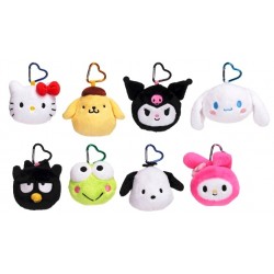 Hello Kitty & Friends 9cm Plush Head Bag Clip Assortment (12ct) RRP £4.99