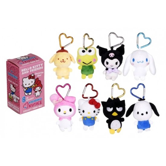 Hello Kitty & Friends 10cm Karabiner Kuties Plush Bag Clip Blind Box (12ct) RRP £5.99