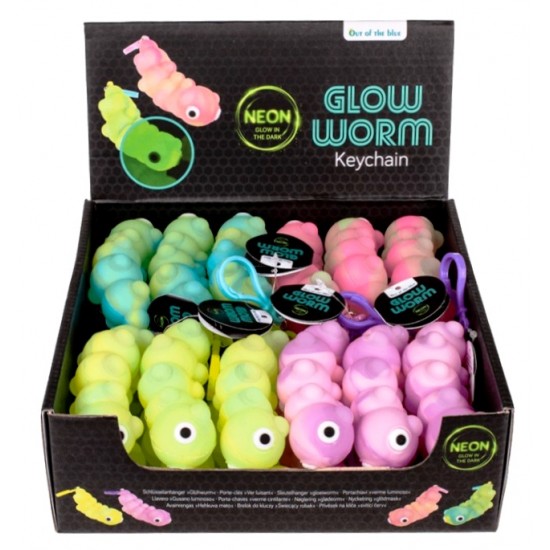 Glow Worm 11cm Glow-in-the-Dark Keychain (24ct) RRP £3.49