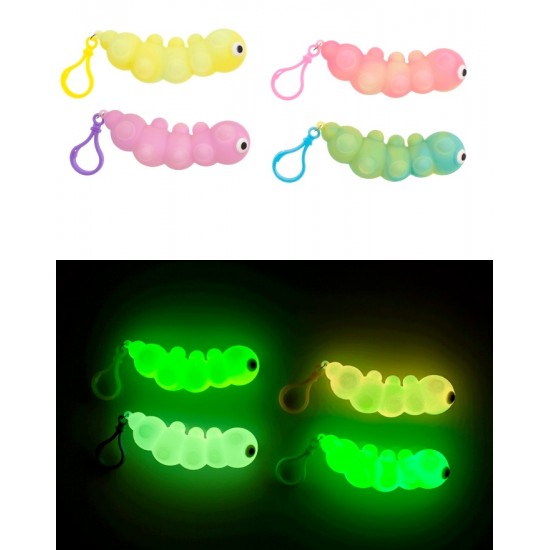 Glow Worm 11cm Glow-in-the-Dark Keychain (24ct) RRP £3.49
