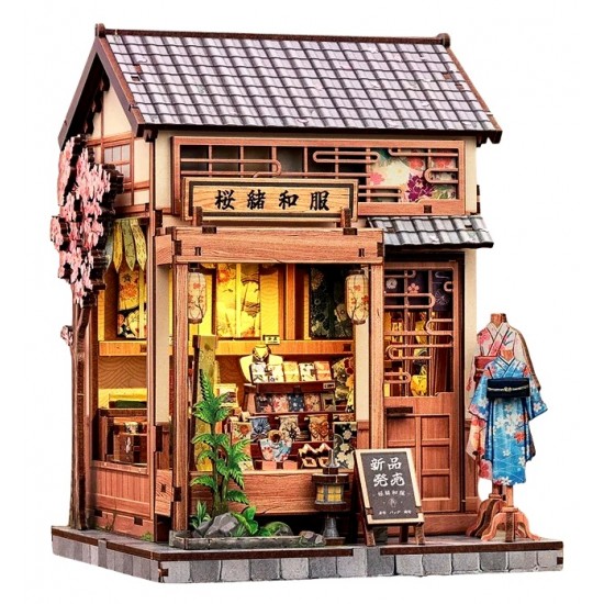 Book Nook Sakura O Kimono Shop DIY Kit RRP £34.99