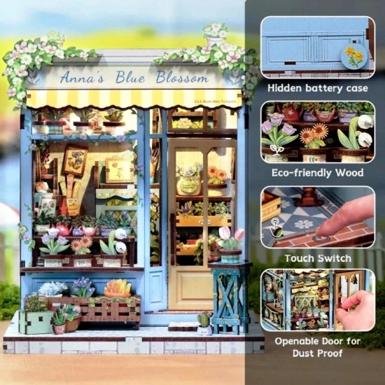Book Nook Anna's Blue Blossom Florist DIY Kit RRP £36.99