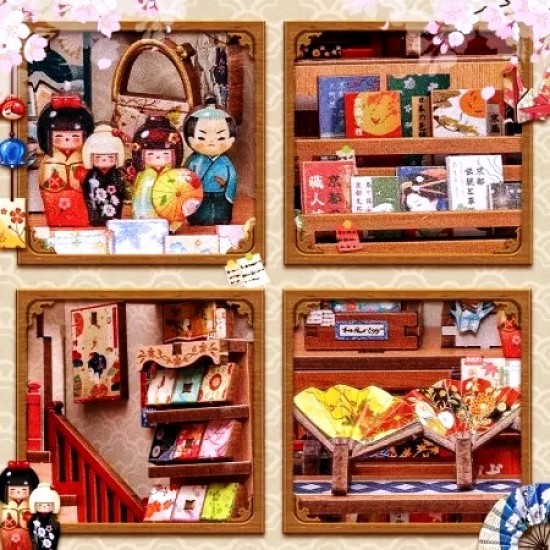 Book Nook Tsukino Eogi-dou Fan Shop DIY Kit RRP £36.99