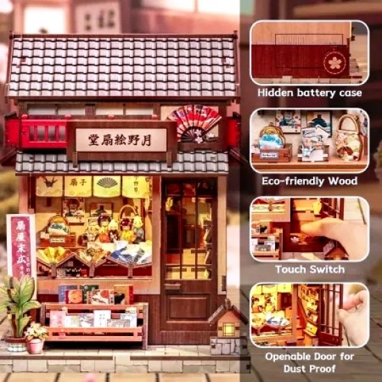 Book Nook Tsukino Eogi-dou Fan Shop DIY Kit RRP £36.99