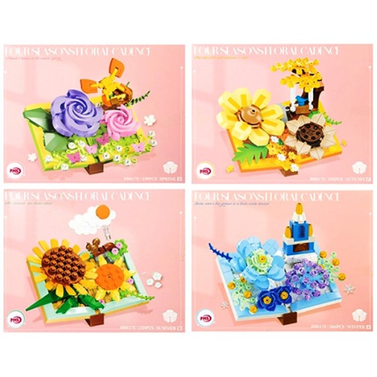 Floral Book Four Seasons Brick Sets (24ct) RRP £8.99