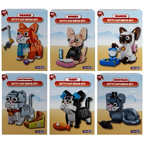 Kitty Cat Building Brick Sets in CDU (12ct) RRP £3.99 Kitty Cat Building Brick Sets in CDU (12ct) RRP £3.99