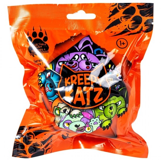 Kreepy Katz 10cm Bag Clip Blind Bags CDU (18ct) RRP £7.49