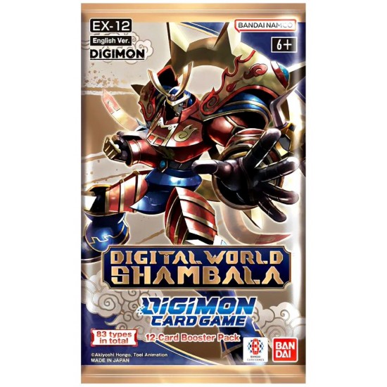 Digimon (EX12) Digital World Shambala Extra Boosters (24ct) RRP £4.99 - RELEASE DATE: JULY 3, 2026 (SOLD OUT TO PRE-ORDER) Digimon (EX12) Digital World Shambala Extra Boosters (24ct) RRP £4.99 - RELEASE DATE: JULY 3, 2026 (SOLD OUT TO PRE-ORDER)