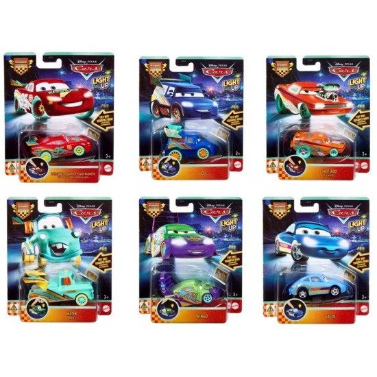 Disney Pixar Cars (JMT42) Light Up Vehicle Assortment (8ct) RRP £11.99
