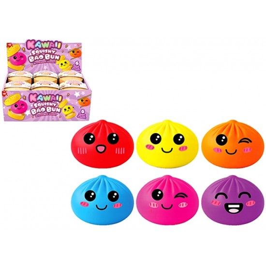 Bao Bun 5.5cm Maltose Neon Squishy in Basket (24ct) RRP £2.99 -  *AIR FREIGHT STOCK*