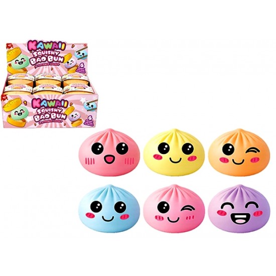 Bao Bun 5.5cm Maltose Pastel Squishy in Basket (24ct) RRP £2.99  *AIR FREIGHT STOCK*