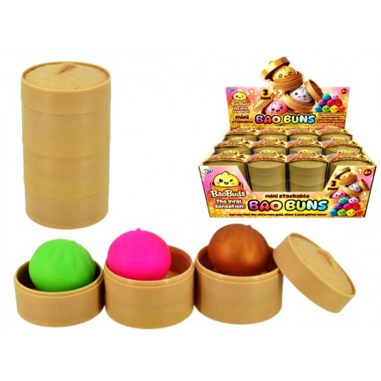 Bao Bun Stackable 3-tier Micro Squishy (12ct) RRP £2.99 (MAXIMUM 5 PER CUSTOMER)