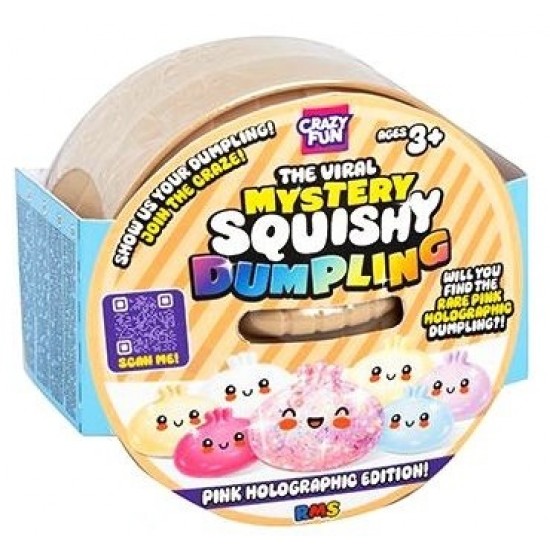 Original Viral Mystery Squishy Dumpling Pink Holographic Edition (18ct) RRP £6.99 (AVAILABLE FROM MAY 2026)