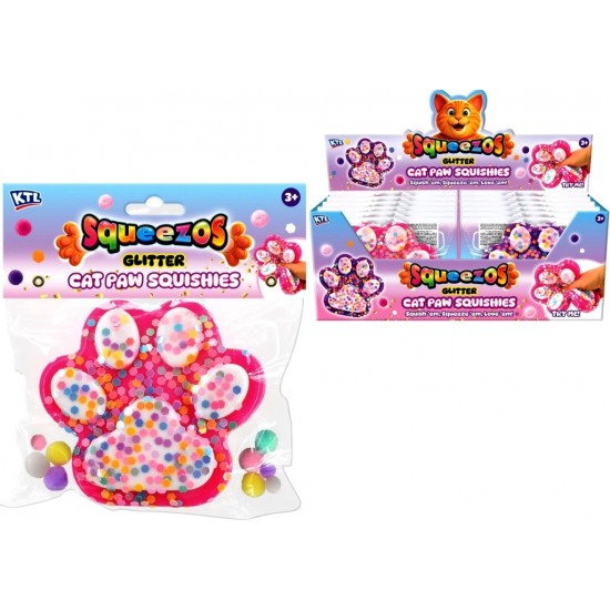 Cat Paw Taba Squishy Large 180g with Glitter (12ct) RRP £3.99