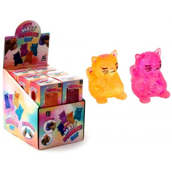 Cats Maltose Glitter Squishy in Box (12ct) RRP £2.99 Cats Maltose Glitter Squishy in Box (12ct) RRP £2.99