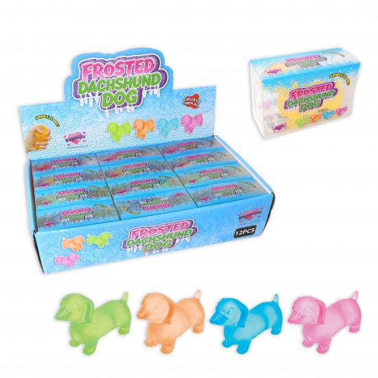 Dachshund Frosted Maltose Squishy (12ct) RRP £2.49 Dachshund Frosted Maltose Squishy (12ct) RRP £2.49
