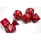 Dice Set Red & White 7-piece Opaque Polyhedral RRP £4.99