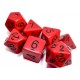 Dice Set Red & Black 7-piece Opaque Polyhedral RRP £4.99