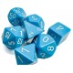 Dice Set Light Blue 7-piece Opaque Polyhedral RRP £4.99