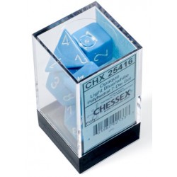 Dice Set Light Blue 7-piece Opaque Polyhedral RRP £4.99