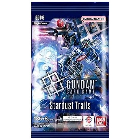 Gundam (GD06) Stardust Trails Boosters (24ct) RRP £4.99 - RELEASE DATE: OCTOBER 30, 2026 (SOLD OUT TO PRE-ORDER) Gundam (GD06) Stardust Trails Boosters (24ct) RRP £4.99 - RELEASE DATE: OCTOBER 30, 2026 (SOLD OUT TO PRE-ORDER)