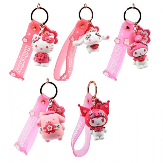 Hello Kitty and Friends Sakura Series Keychains with Hand Strap (12ct) RRP £6.99