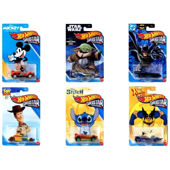 Hot Wheels (JJT79) Superstar Speeders Single Pack (10ct) RRP £4.09 Hot Wheels (JJT79) Superstar Speeders Single Pack (10ct) RRP £4.09