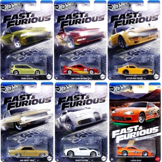 Hot Wheels (HNR88) Fast & Furious Basic Assortment (24ct) RRP £4.09