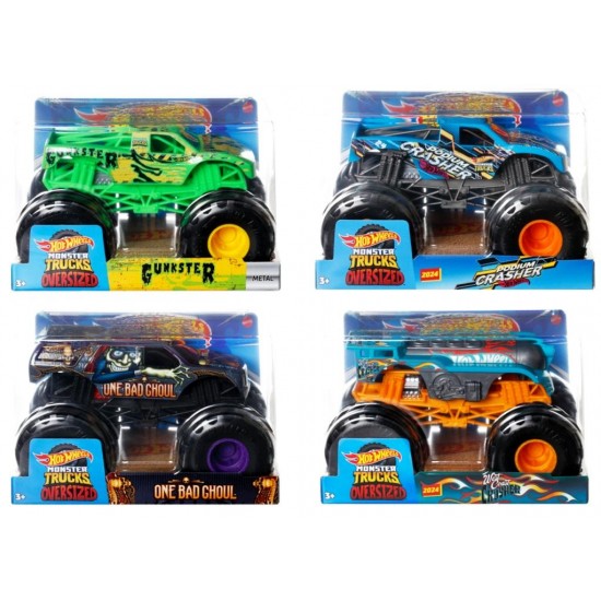 Hot Wheels Monster Trucks (FYJ83) Oversized 1:24 Scale Assortment (4ct) RRP £10.99 Hot Wheels Monster Trucks (FYJ83) Oversized 1:24 Scale Assortment (4ct) RRP £10.99