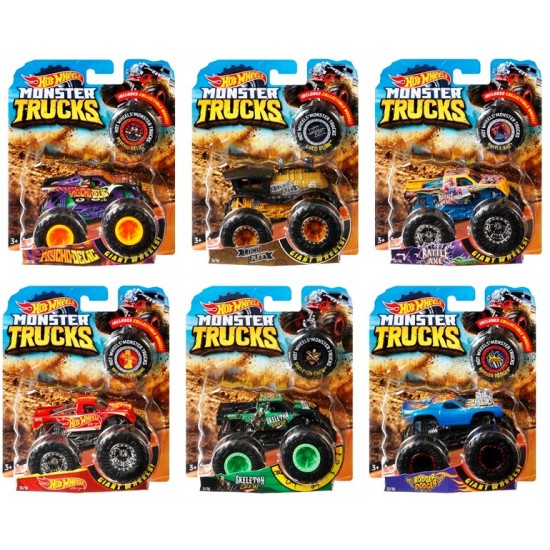 Hot Wheels Monster Trucks (FYJ44) Basic Assortment (8ct) RRP £5.49