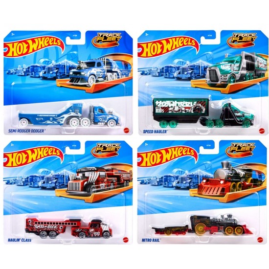 Hot Wheels (HYT56) Track Fleet Vehicles Assortment (6ct) RRP £7.99