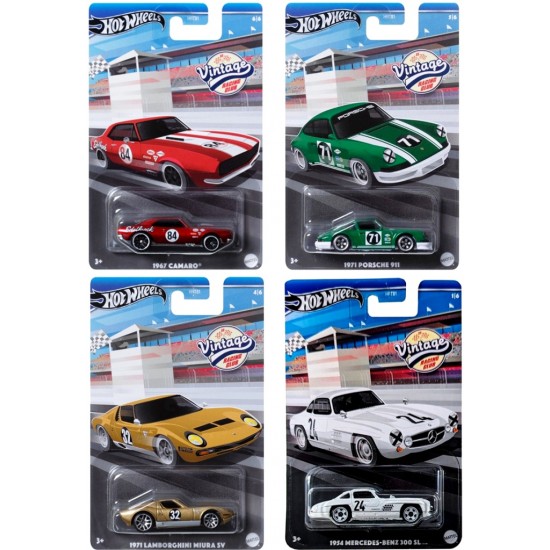Hot Wheels (HRT81) Vintage Racing Club Assortment (10ct) RRP £4.09
