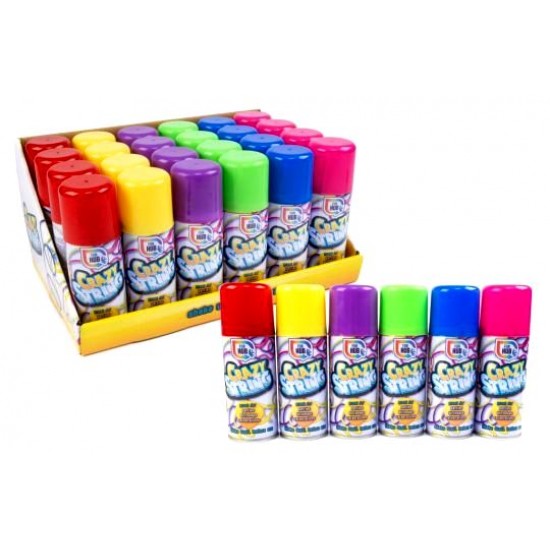 Silly String - 6 assorted colours (24ct) RRP £1.99
