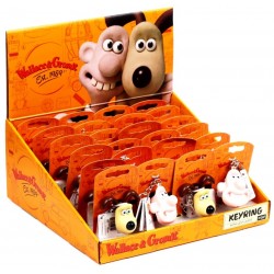 Wallace & Gromit 3D Keyrings with LED Light (24ct) RRP £3.99