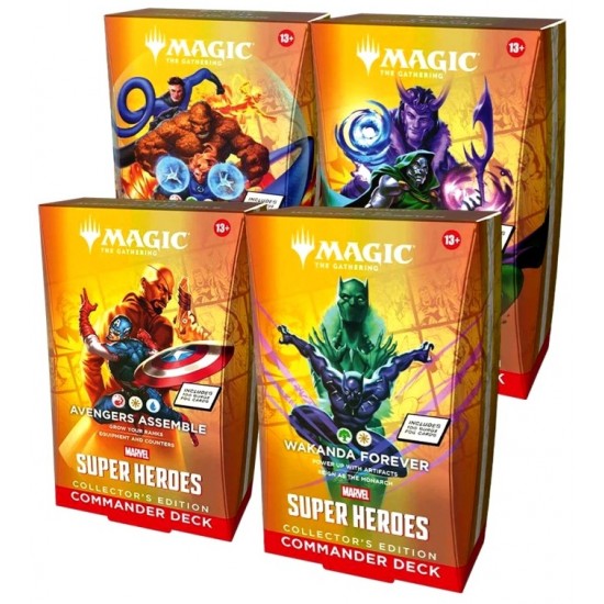 Magic The Gathering: Marvel Super Heroes Collector's Edition Commander Decks (4ct) RRP £159.99