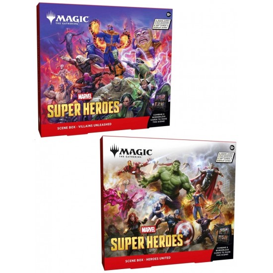 Magic The Gathering: Marvel Super Heroes Scene Box (4ct) RRP £41.99 Magic The Gathering: Marvel Super Heroes Scene Box (4ct) RRP £41.99