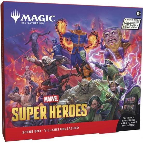 Magic The Gathering Marvel Super Hero's Scene Box (4ct) RRP £41.99 - RELEASE DATE: JUNE 26, 2026 (SOLD OUT TO PRE-ORDER) Magic The Gathering Marvel Super Hero's Scene Box (4ct) RRP £41.99 - RELEASE DATE: JUNE 26, 2026 (SOLD OUT TO PRE-ORDER)