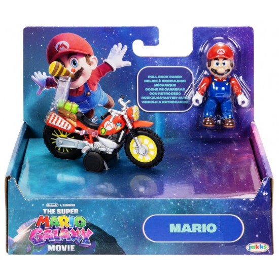 Super Mario Galaxy Movie 2.5-inch Mario Figure with Motorcycle (2ct) RRP £15.00